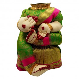 Ammavari Idol (Green Colour with Pink Border) (10 Inchs)